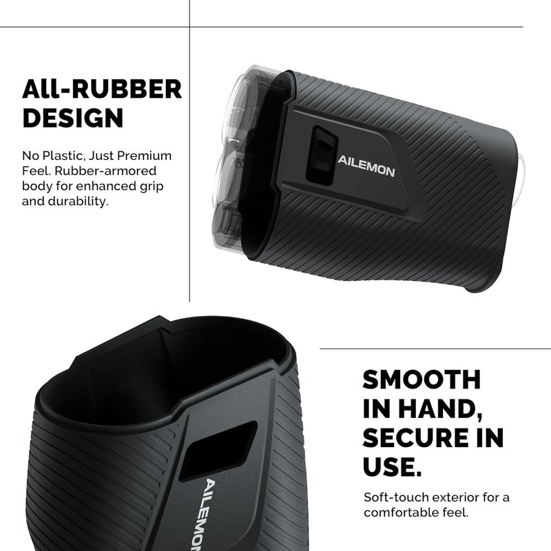 AILEMON 900 Yards Range Finder Golf Rangefinder with Slope Switch, 6X Magnification Laser Rangefinders Black/Gray - Image 4